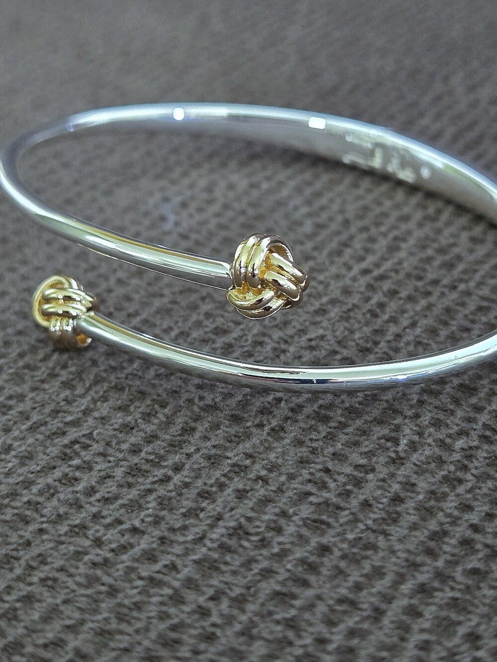 LAUREN Ralph Lauren Two✌️ Tone Knot Bypass Bangle Bracelet - NWT - Picture 6 of 16